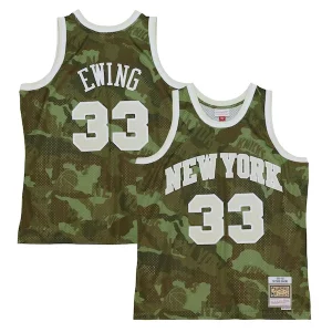 Fantástico Perfecto Patrick Ewing New York Knicks Hardwood Classics 1991/92 Ghost Green Swingman Jersey Camo
