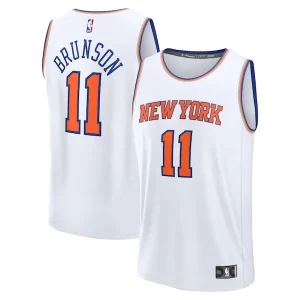Maravilloso Jalen Brunson New York Knicks Fast Break Replica Player Jersey Association Edition White